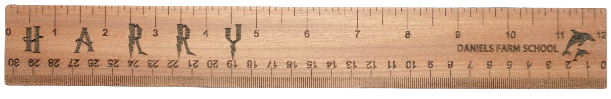 Personalized Ruler (Sapele) for Daniels Farm School