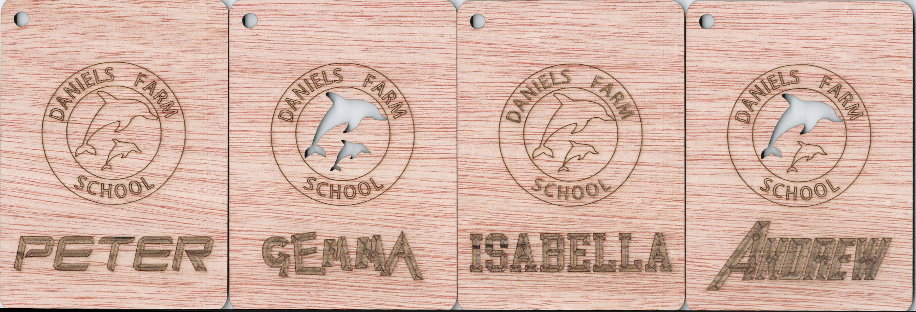 Daniels Farm Mahogany Bag Tags